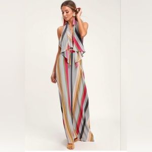 Lulu’s Esplanade Halter maxi dress, size S